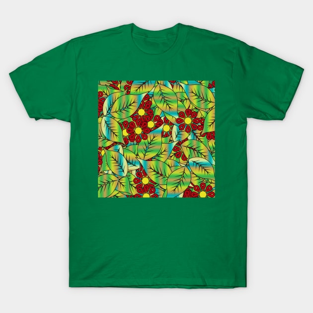 Foliage and flowers T-Shirt by Gaspar Avila